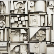 shapes arranged as an art piece