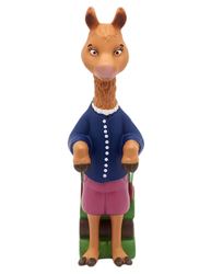 a Llama with a long sleeve button up shirt and pink shorts