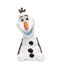 a snowman with arms, eyes, a nose, and buttons
