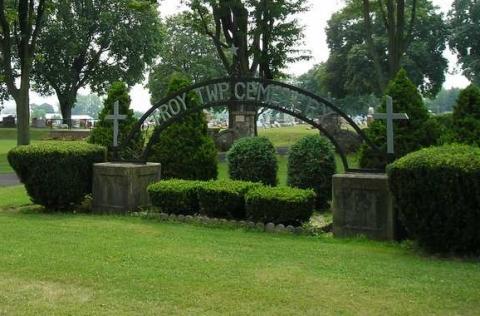 troy township cemetery sign