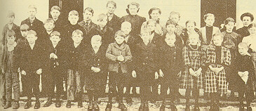 A class lines up for their picture.