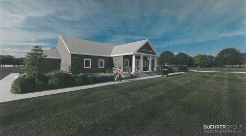 digital rendering of what the Luckey Branch Library should look like after the remodel